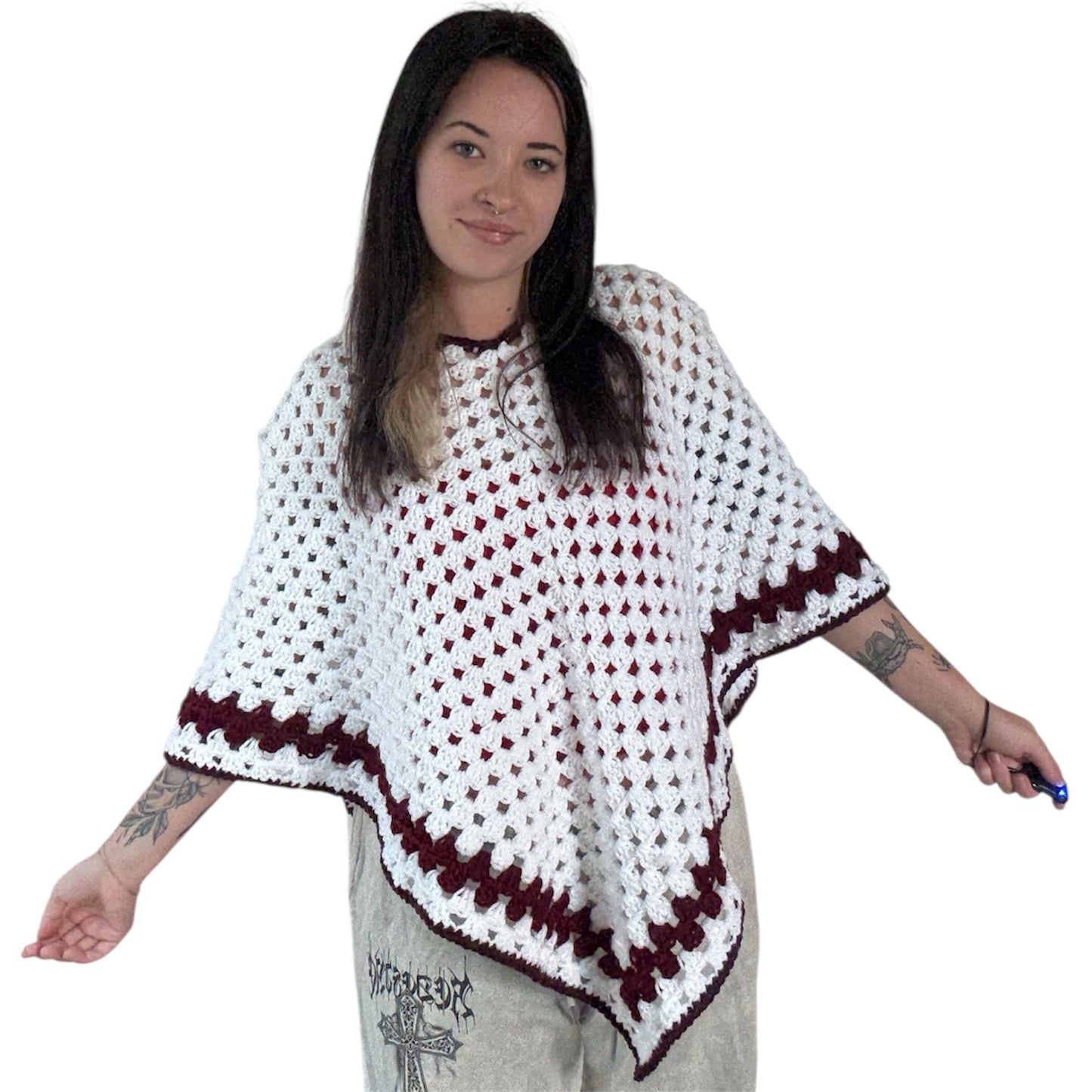 Poncho White & Maroon