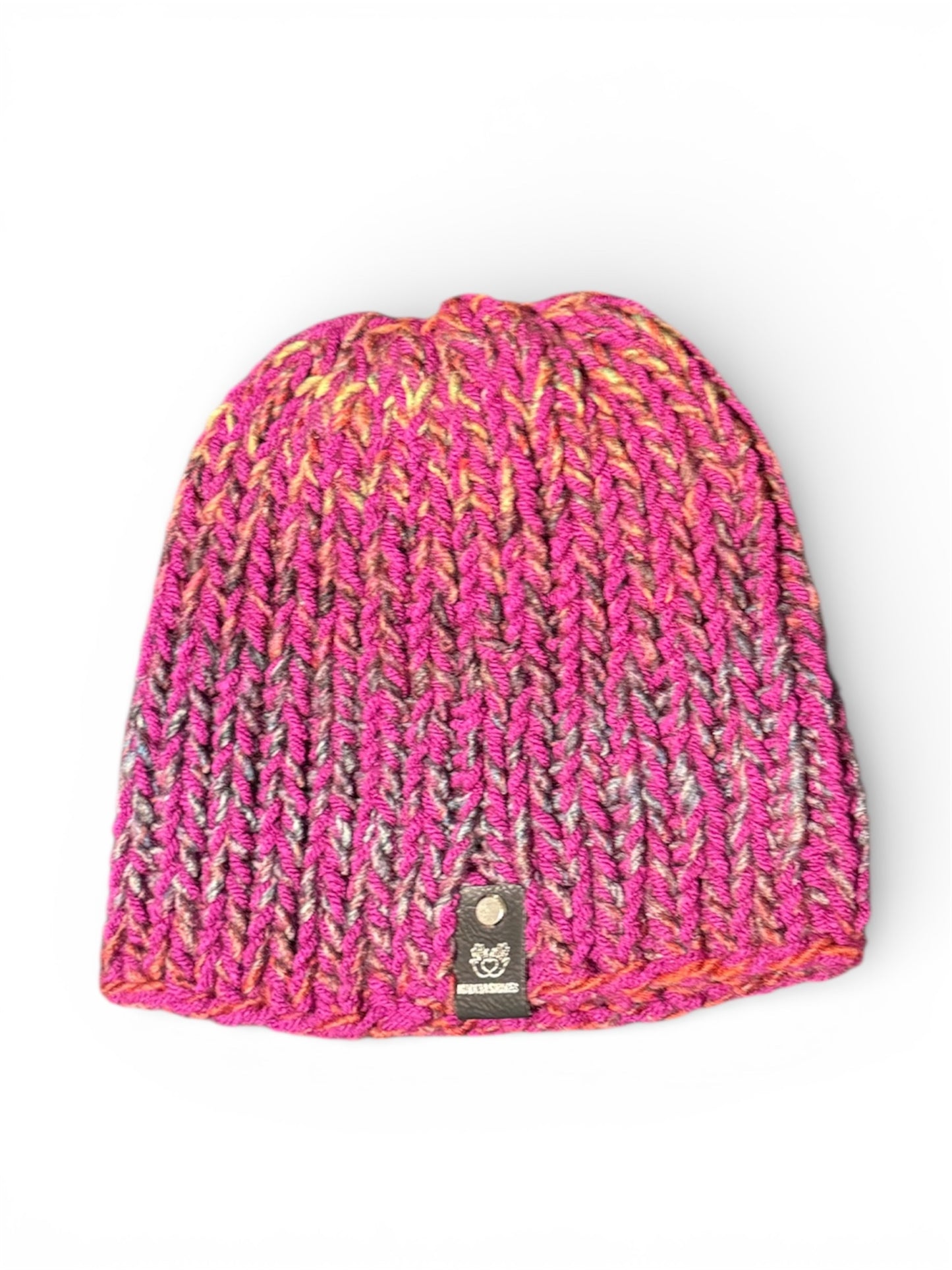 Raspberry Rainbow Beanie