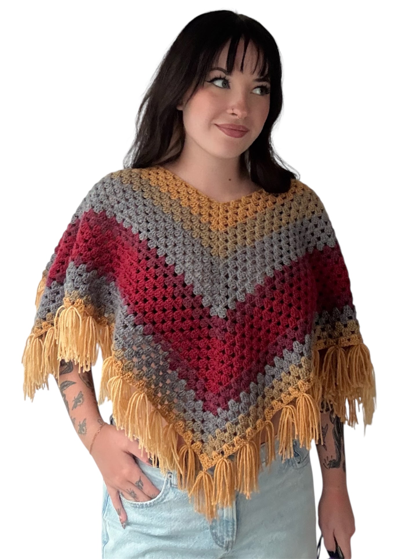 Cropped Poncho