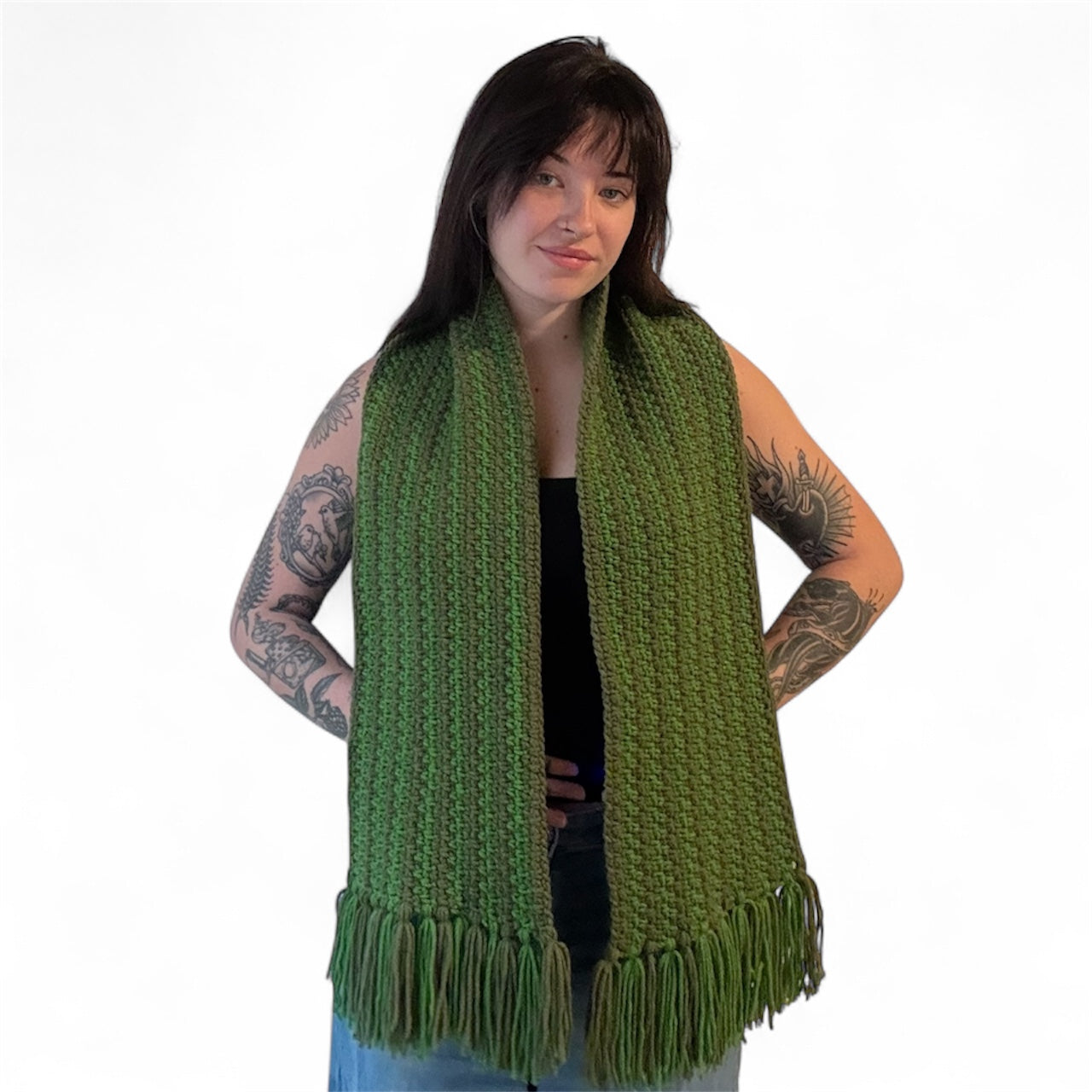 Moss Stitch Scarf