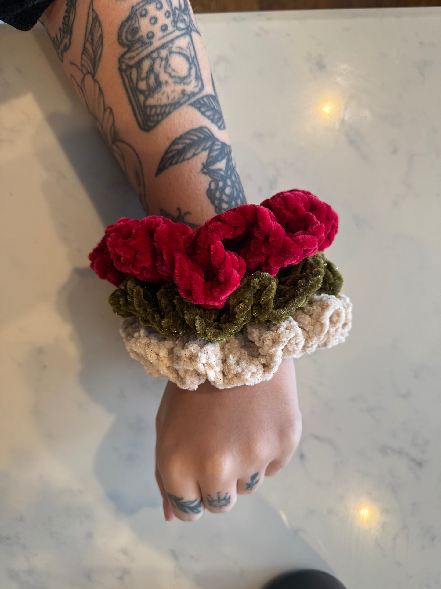 Christmas Velvet Scrunchie 3pc Set