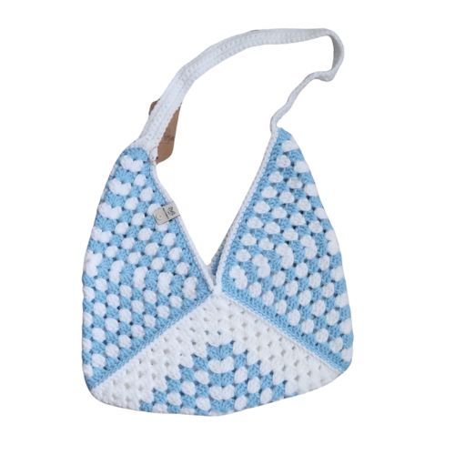 Blue & White Checkered Bag
