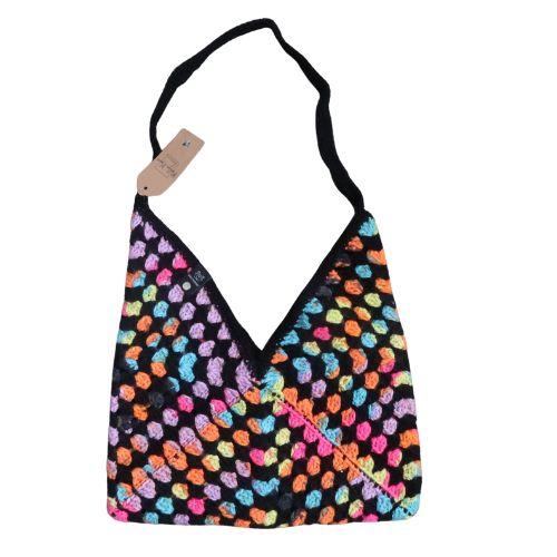 Rainbow & Black Checkered Bag