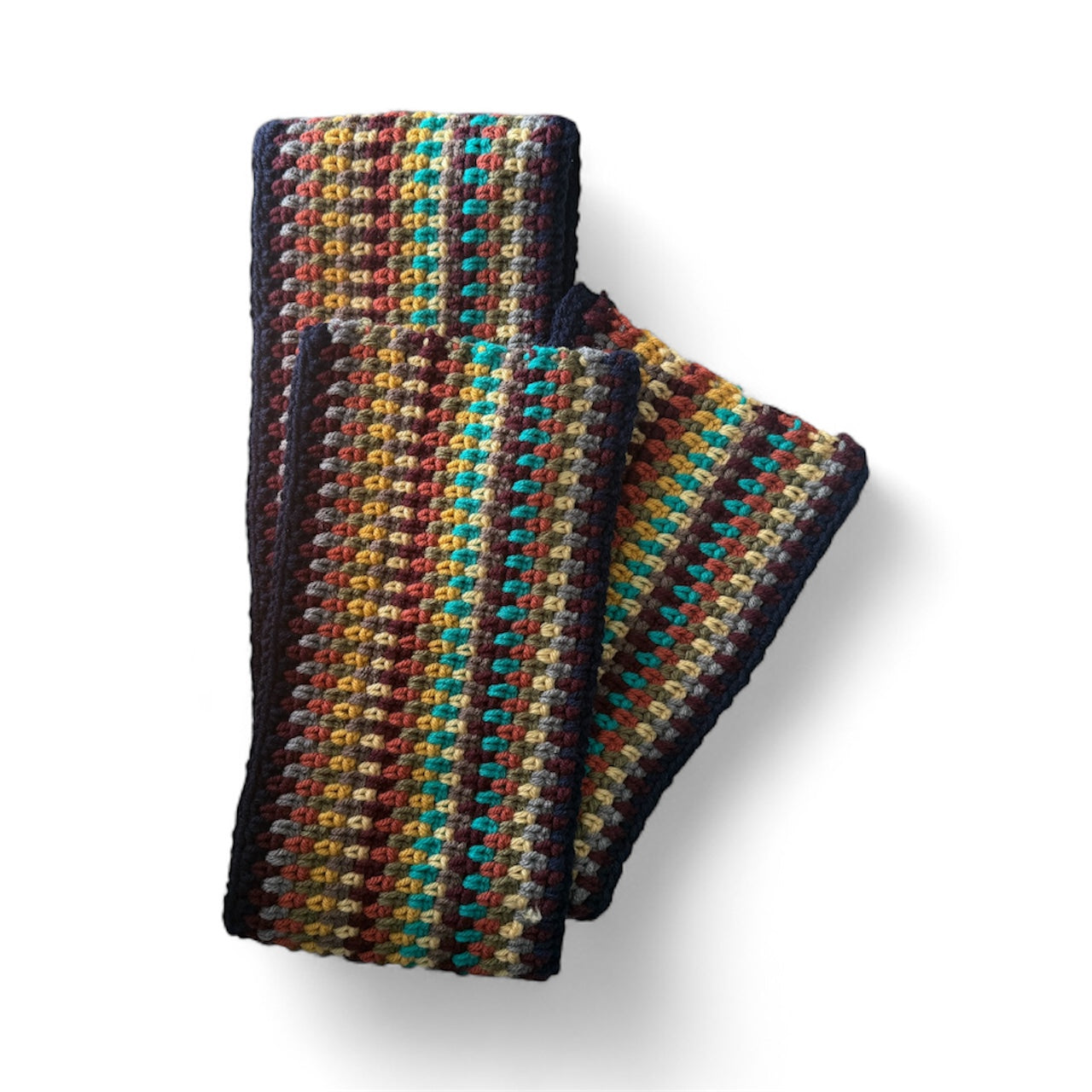 Scrappy Moss Stitch Scarf