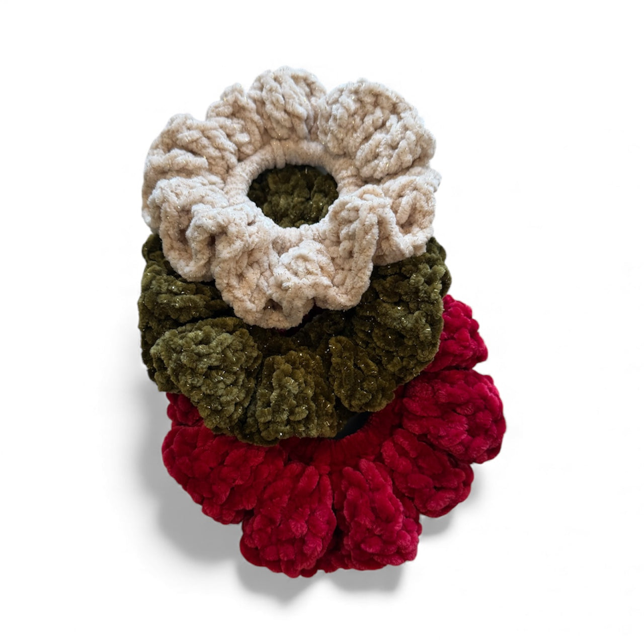 Christmas Velvet Scrunchie 3pc Set