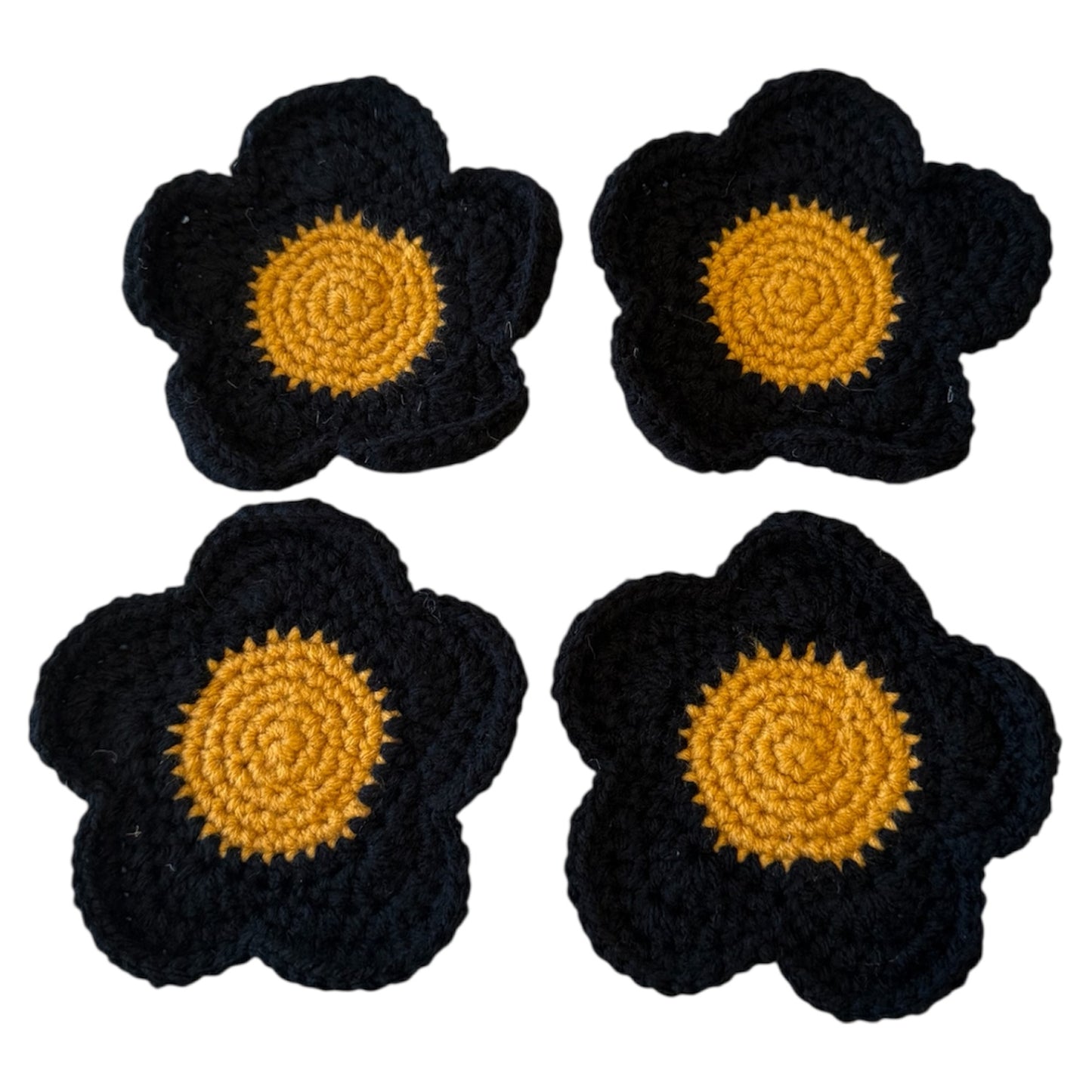 Flower Coaster Black & Yellow