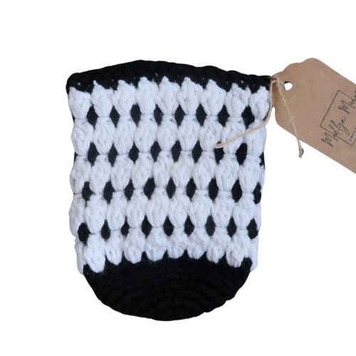 White & Black Can Koozie