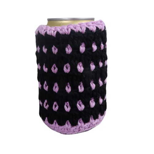 Black & Purple Can Koozie